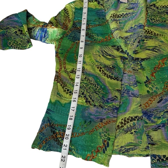 Alberto Makali Set cardigan and sleeveless top, green/ brown, vintage luxury , M - Picture 7 of 12